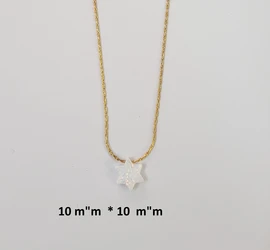 Nss11352 Stinless stell with  white magen david