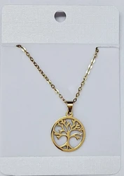 NSS11362 Stainless steel tree of life gold plated