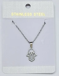 NSS11367 Stainless steel hamsa necklace