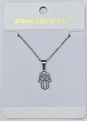 NSS11369 Stainless steel hamsa necklace