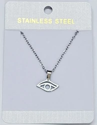 NSS11372 Stainless steel eye necklace